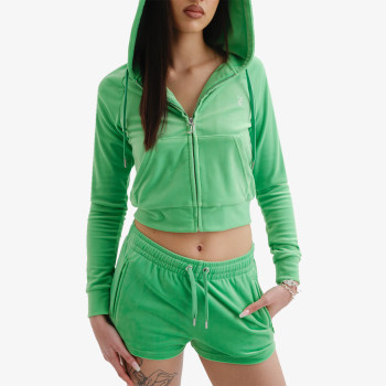 Juicy Couture Kapucnis pulóver CLASSIC VELOUR HOODIE WITH JUICY  LOGO 
