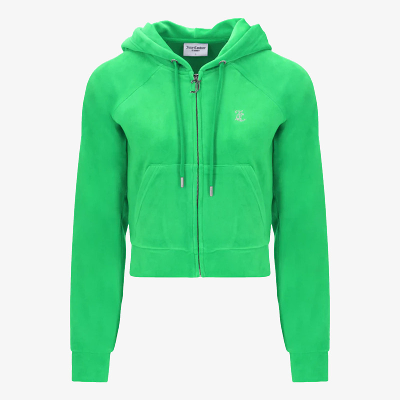 Juicy Couture Kapucnis pulóver CLASSIC VELOUR HOODIE WITH JUICY  LOGO 