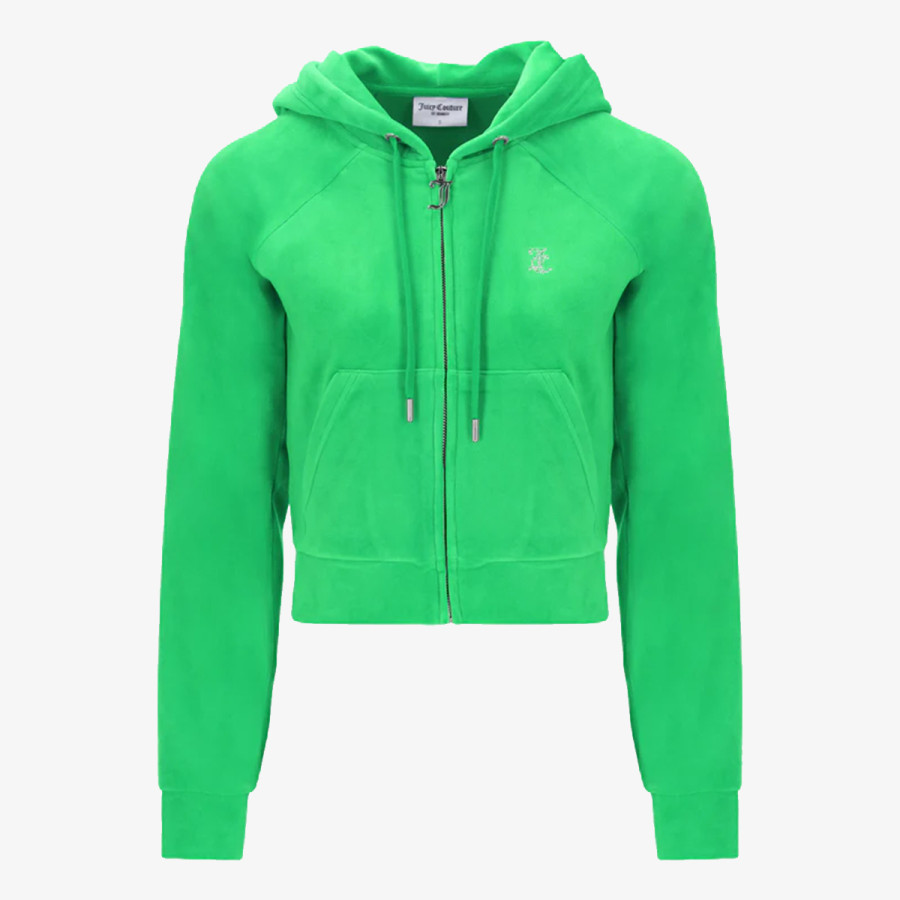 Juicy Couture Kapucnis pulóver CLASSIC VELOUR HOODIE WITH JUICY  LOGO 