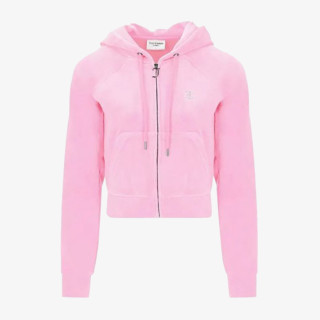 Juicy Couture Kapucnis pulóver CLASSIC VELOUR HOODIE WITH JUICY  LOGO 