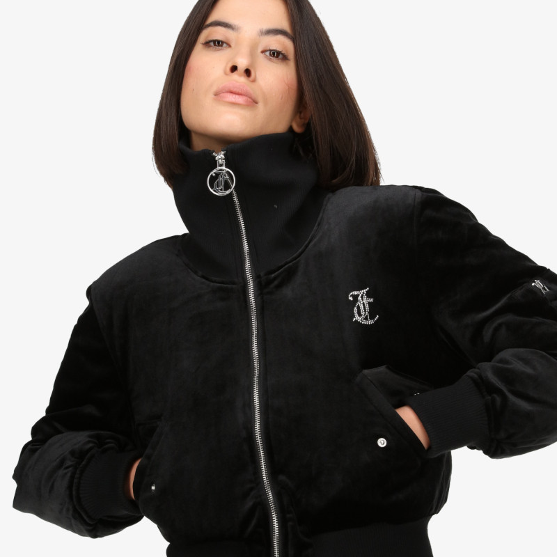 Juicy Couture Kabát RYDELL DIAMANTE BOMBER COAT 