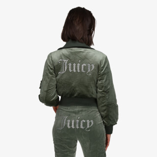 Juicy Couture Kabát RYDELL DIAMANTE BOMBER COAT 