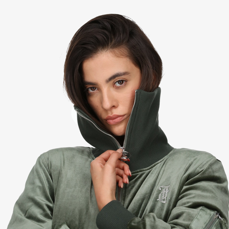 Juicy Couture Kabát RYDELL DIAMANTE BOMBER COAT 
