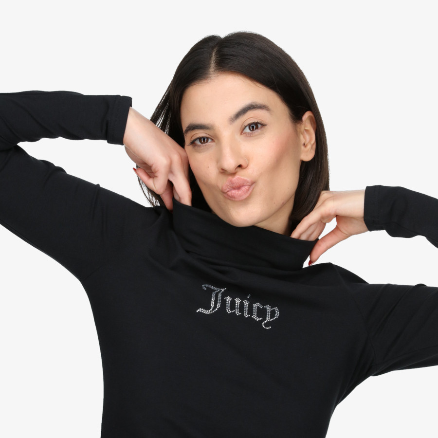 Juicy Couture Kapucnis pulóver VIRGO DIAMANTE ROLL NECK TOP 