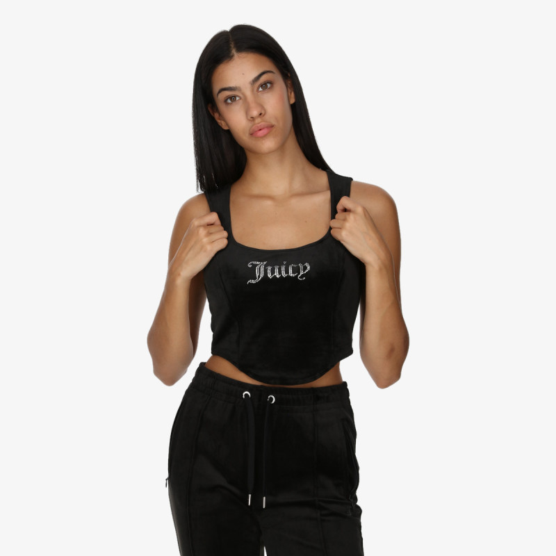 Juicy Couture Rövidített póló CAMINA CORSET TOP 