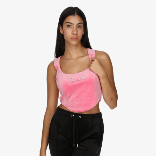 Juicy Couture Rövidített póló CAMINA CORSET TOP 