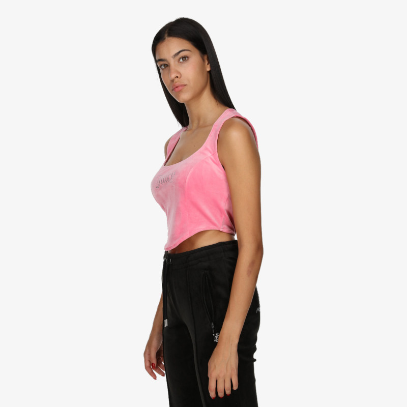 Juicy Couture Rövidített póló CAMINA CORSET TOP 