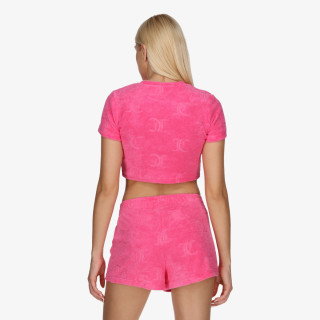 Juicy Couture Póló SOPHIE TOWELLING CROP TOP 