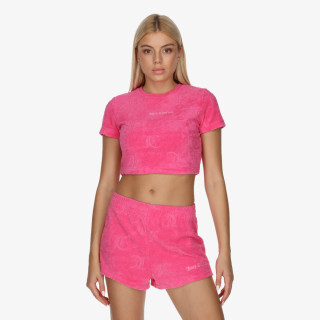 Juicy Couture Póló SOPHIE TOWELLING CROP TOP 