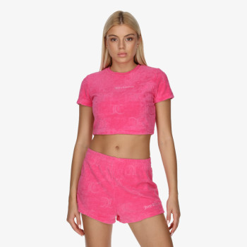 Juicy Couture Póló SOPHIE TOWELLING CROP TOP 