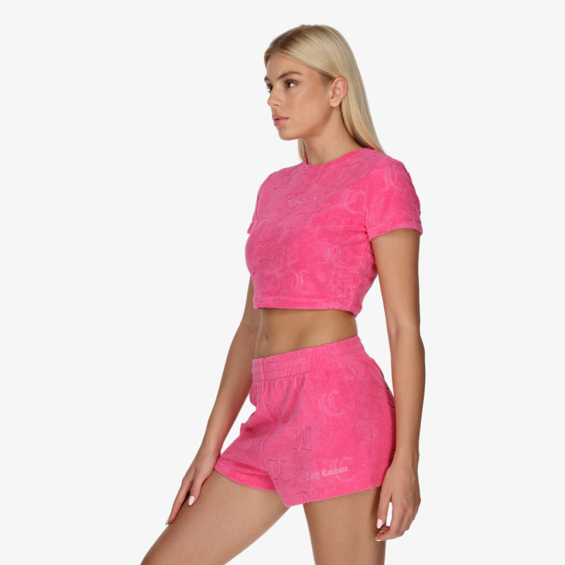 Juicy Couture Póló SOPHIE TOWELLING CROP TOP 