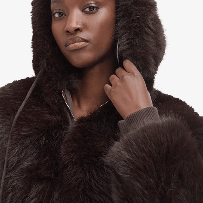 Juicy Couture Kabát HADI FUR JACKET 