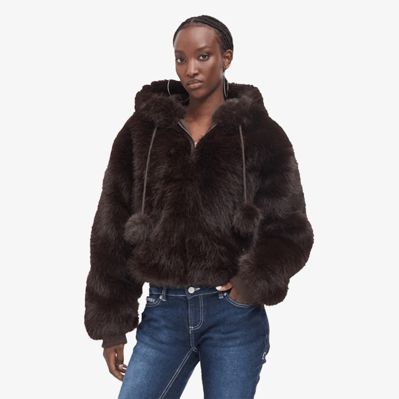 Juicy Couture Kabát HADI FUR JACKET 