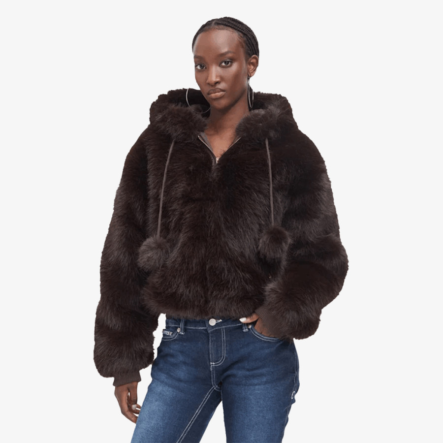 Juicy Couture Kabát HADI FUR JACKET 