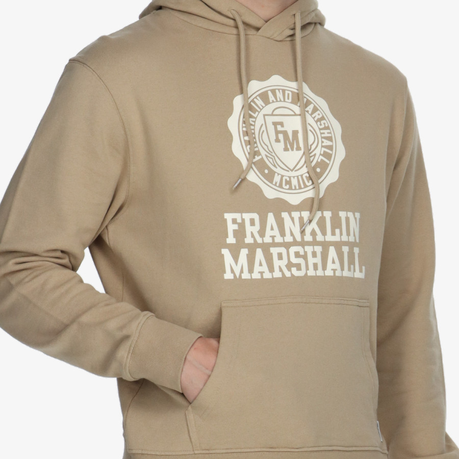 FRANKLIN & MARSHALL Kapucnis pulóver DIAGONAL COTTON FLEECE 