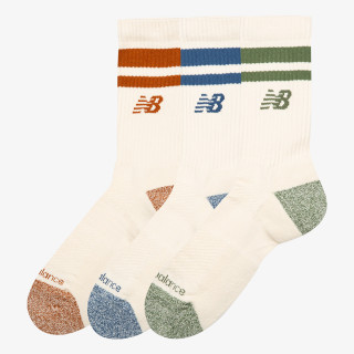 New Balance Zokni Active Lifestyle Striped Crew Socks 3 Pa 