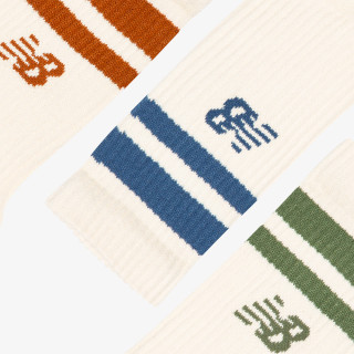 New Balance Zokni Active Lifestyle Striped Crew Socks 3 Pa 