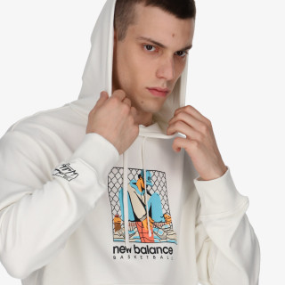 New Balance Kapucnis pulóver Hoops French Terry Hoodie 