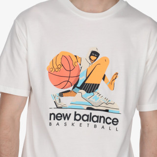 New Balance Póló Hoops Cotton Jersey Short Sleeve T-shirt 