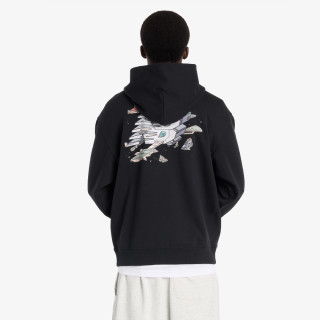 New Balance Pulóver Ghica Sport Station Hoodie - BLACK 