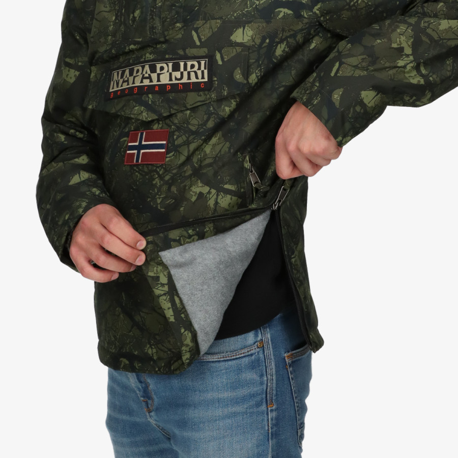 Napapijri Kabát RAINFOREST PKT PRT 2 CAMO GREEN FBN 