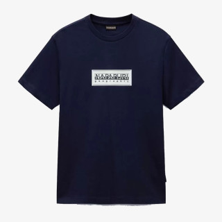 Napapijri Póló S-BOX LOGO SS 176 BLU MARINE 