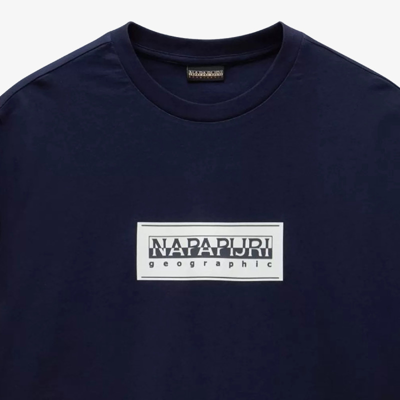 Napapijri Póló S-BOX LOGO SS 176 BLU MARINE 