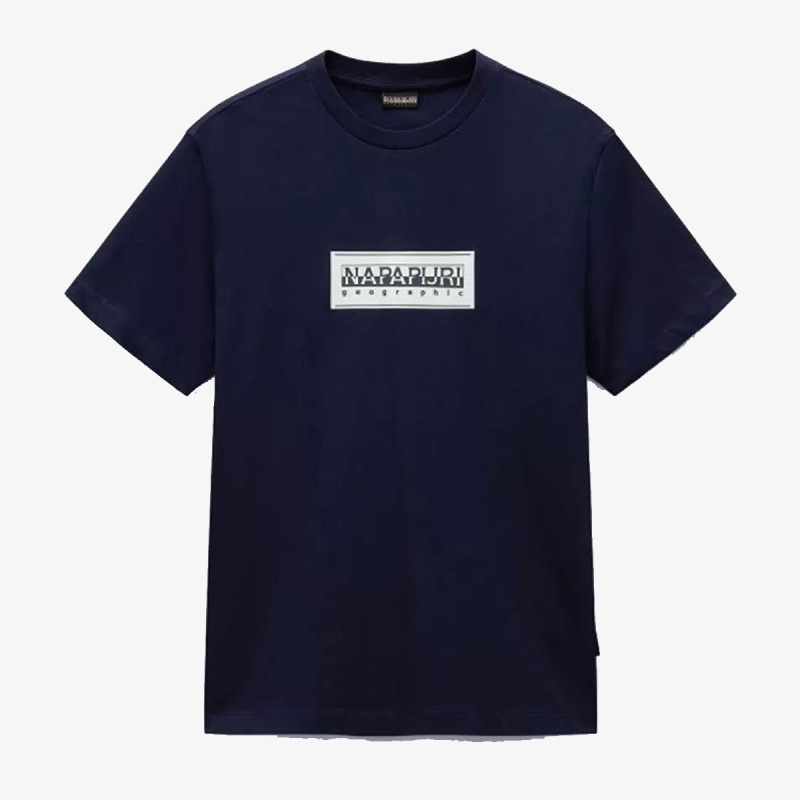 Napapijri Póló S-BOX LOGO SS 176 BLU MARINE 