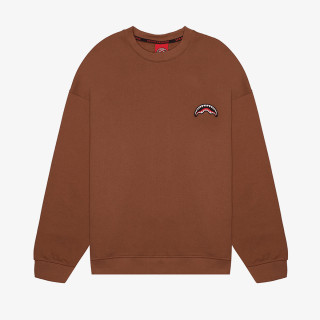 SPRAYGROUND Pulóver BLOCK PARTY CREWNECK BROWN 