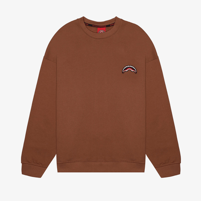 SPRAYGROUND Pulóver BLOCK PARTY CREWNECK BROWN 