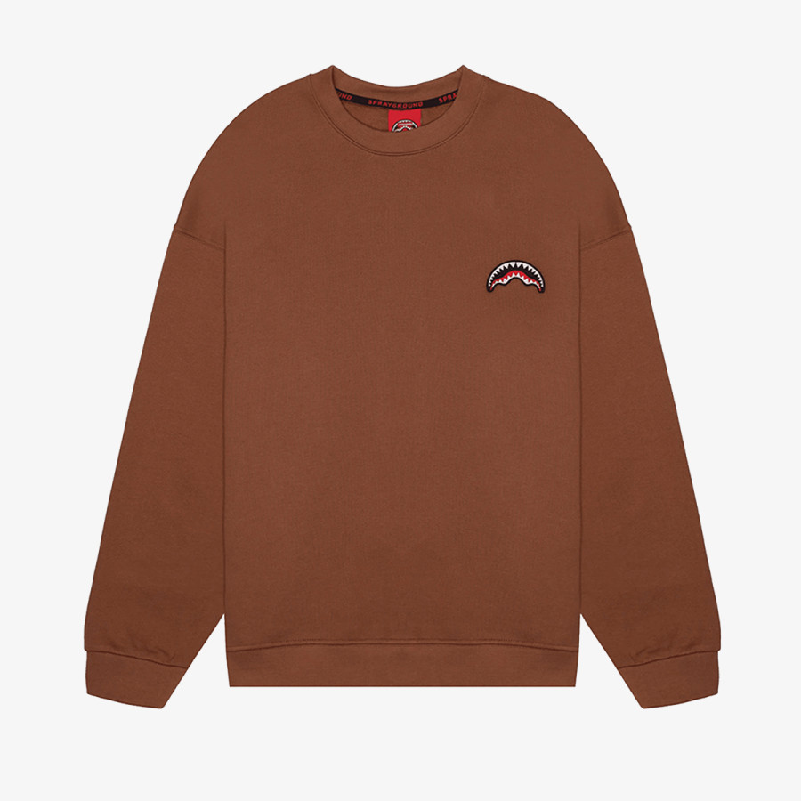 SPRAYGROUND Pulóver BLOCK PARTY CREWNECK BROWN 