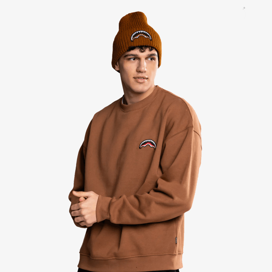 SPRAYGROUND Pulóver BLOCK PARTY CREWNECK BROWN 