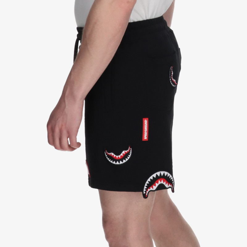 SPRAYGROUND Rövidnadrág SHARK PATCHES SHORTS BLK 