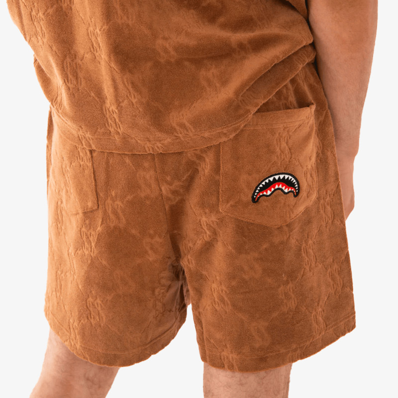 SPRAYGROUND Rövidnadrág ALL THE MONEY SHORTS BROWN 
