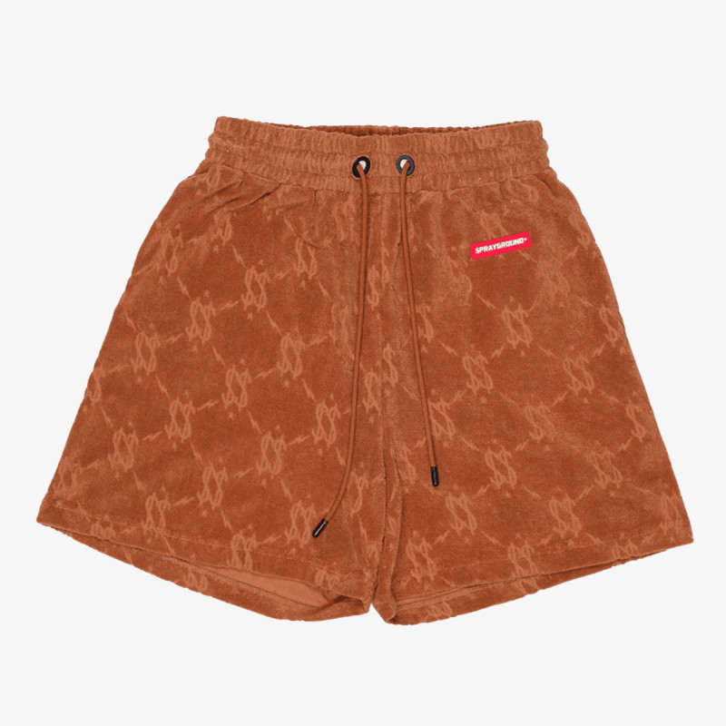 SPRAYGROUND Rövidnadrág ALL THE MONEY SHORTS BROWN 