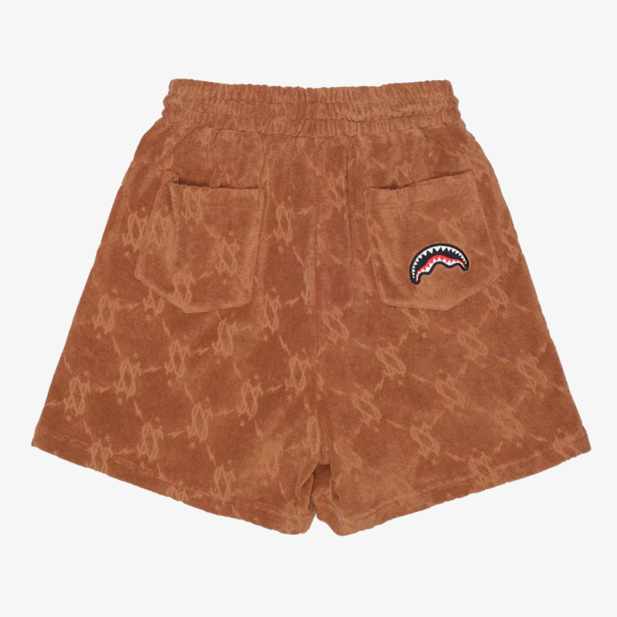 SPRAYGROUND Rövidnadrág ALL THE MONEY SHORTS BROWN 