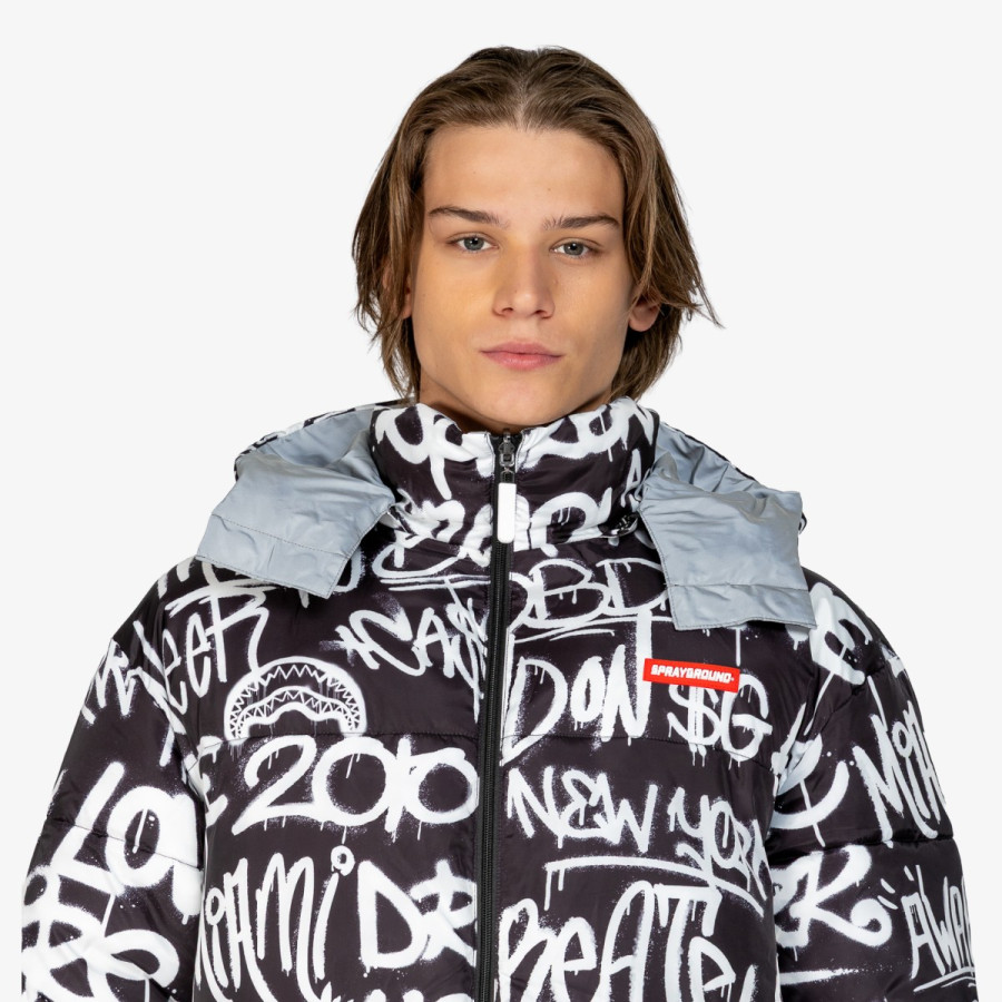SPRAYGROUND Kabát GRAFFITI REFLECTIVE DOUBLE PADDED JACKET 