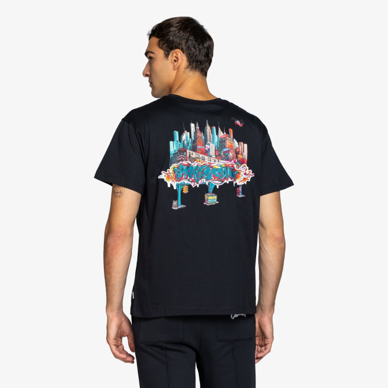 SPRAYGROUND Póló CITY SKYLINE NEW REGULAR T-SHIRT BLK 